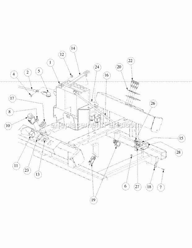Electrical Assembly Kawasaki Diagram and Parts List for M60-KW 53BB5GFX750 Cub Cadet Sprayer